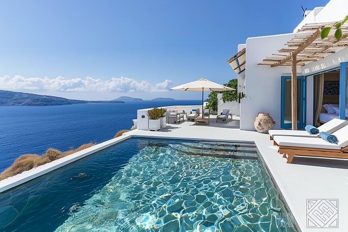 Découvrez les 8 Airbnb les plus éblouissants de Santorin avec piscine : une immersion luxueuse dans le bleu de la mer Égée