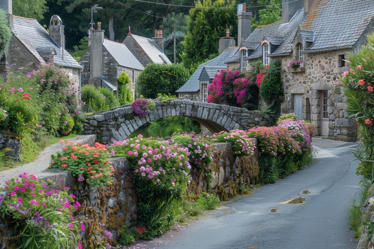 Découvrez Pontrieux en Bretagne : un village de charme avec 50 lavoirs fleuris qui captivent les visiteurs