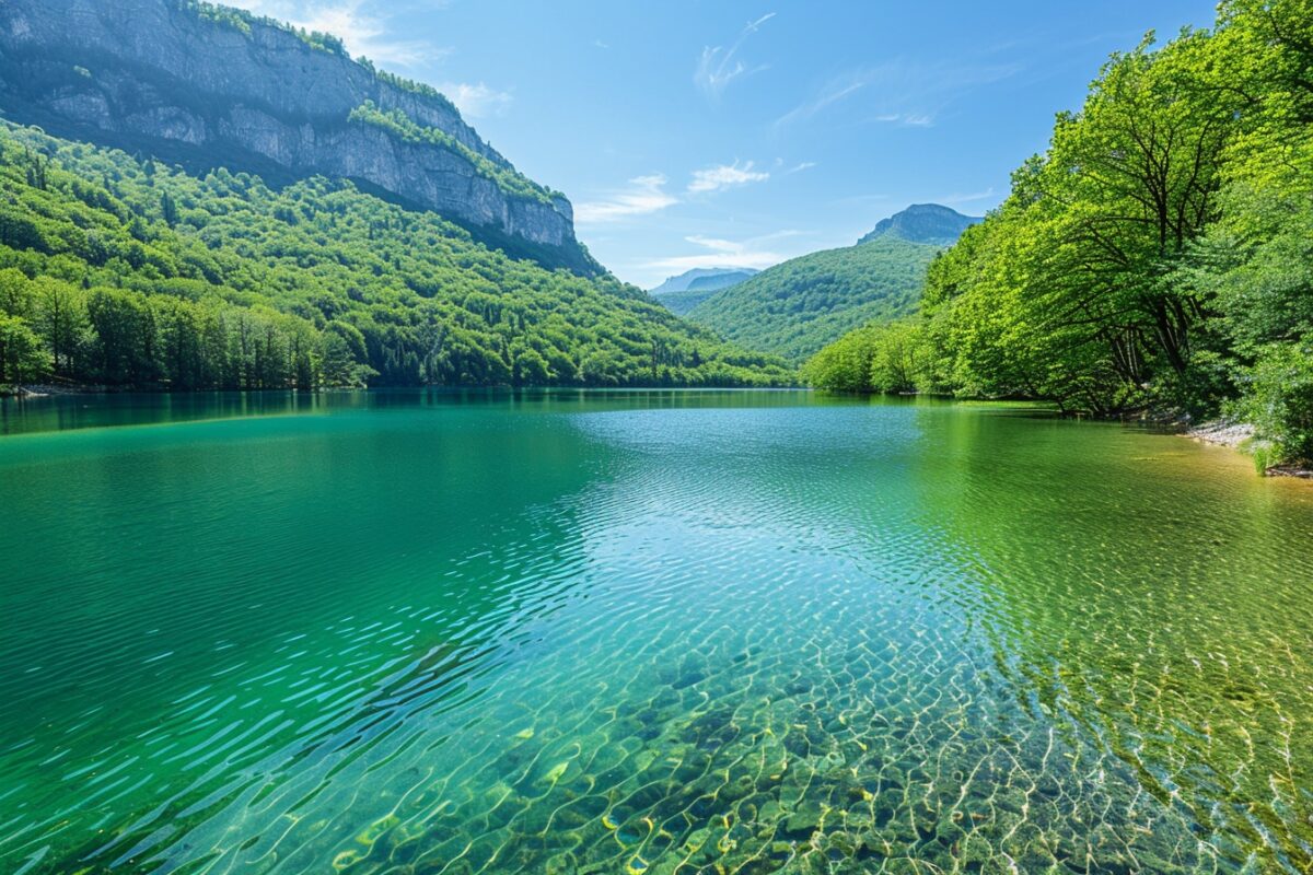 Découvrez ce lac proche de Lyon aux eaux émeraude: un havre naturel pour une escapade inoubliable