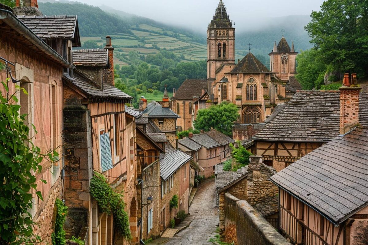 Admirez le pittoresque village de Conques en Aveyron, un village de pèlerinage