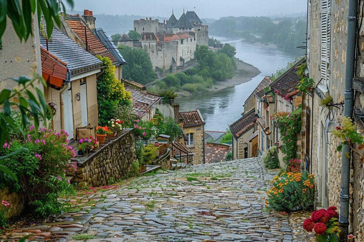 Admirez le pittoresque village de La Roche-Guyon dans le Val-d’Oise, avec son château surplombant la Seine