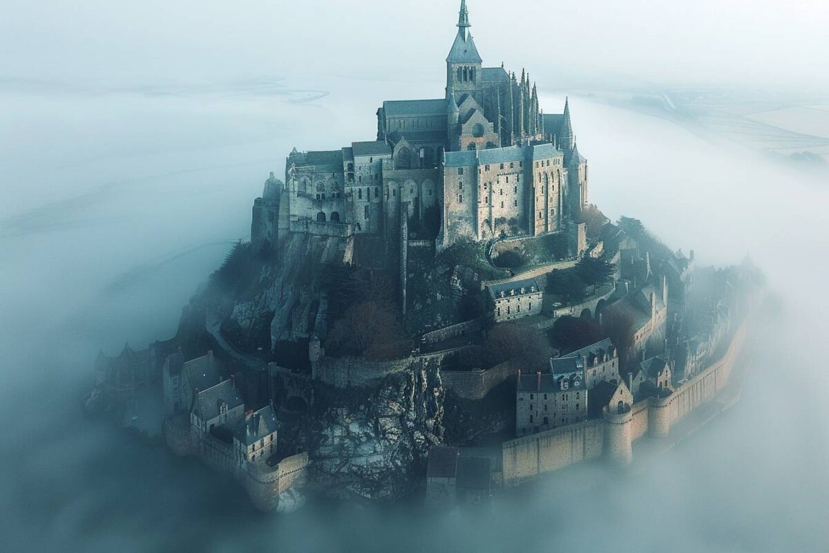 Admirez le pittoresque village de Mont-Saint-Michel en Normandie, une île emblématique et mystique