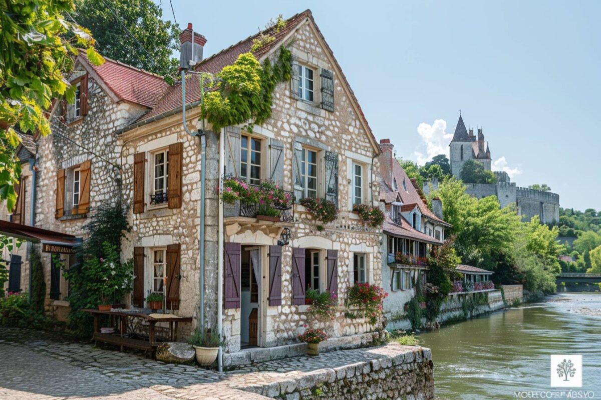 Admirez le pittoresque village de Montsoreau en Maine-et-Loire, au bord de la Loire