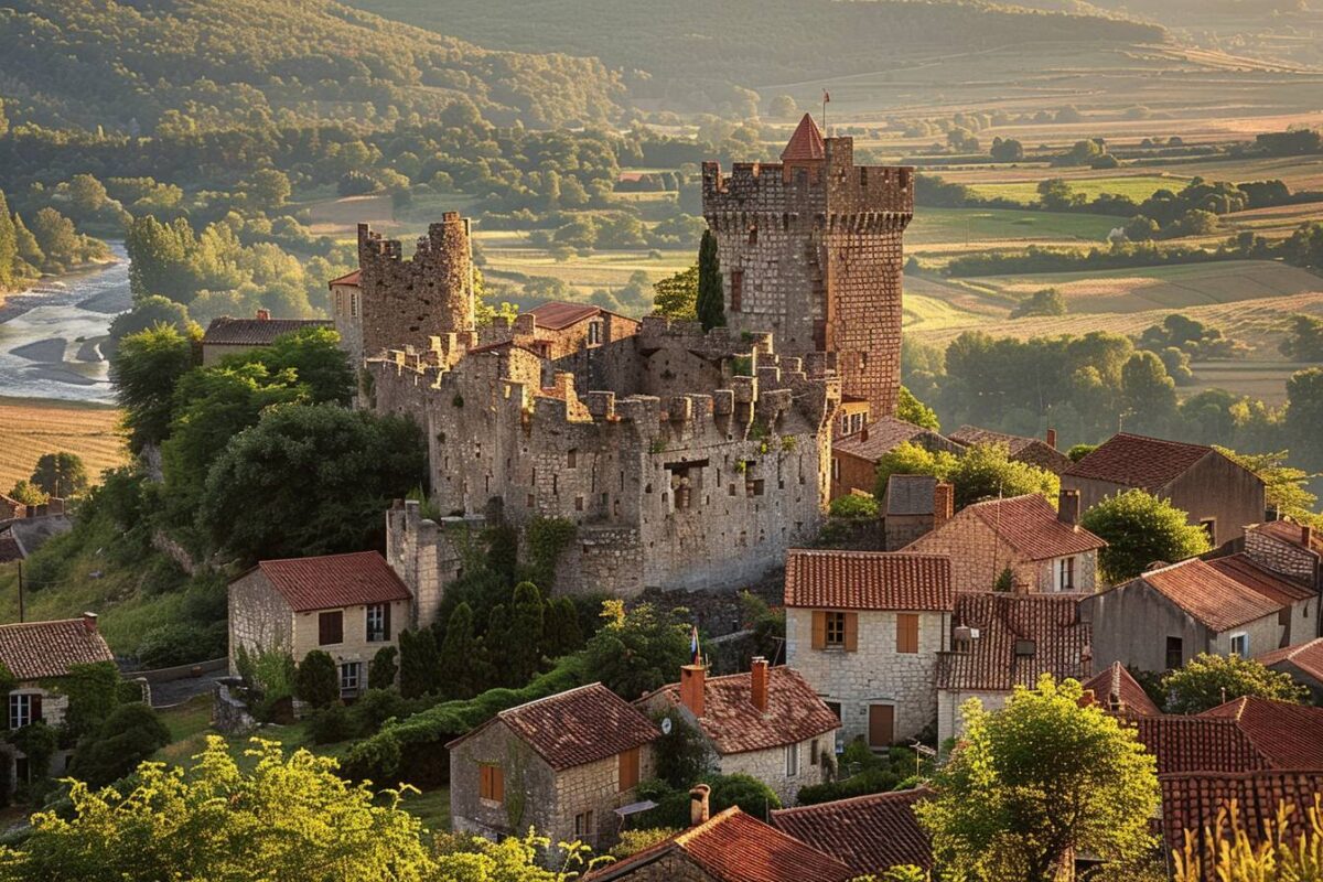 Admirez le pittoresque village de Najac dans l'Aveyron, réputé pour son château fort