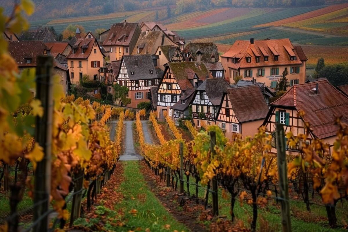 Admirez le pittoresque village de Riquewihr en Alsace, au cœur des vignobles