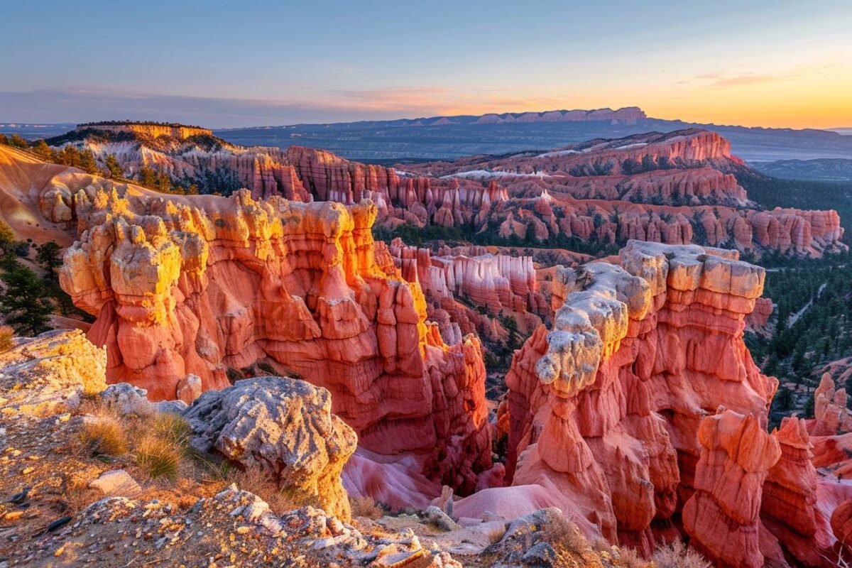 Découvrez les canyons colorés du Parc National de Bryce Canyon aux États-Unis