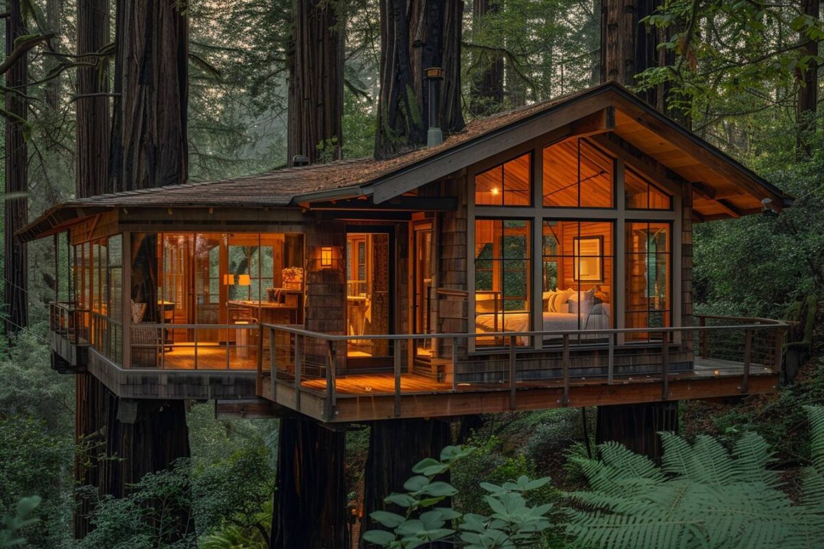 Dormez dans une cabane dans les arbres au Post Ranch Inn en Californie, USA