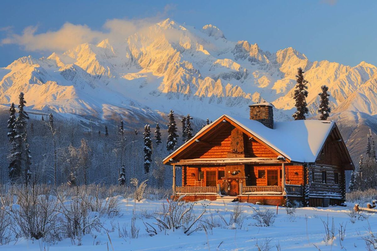 Dormez dans une cabane de montagne au Sheldon Chalet en Alaska, USA