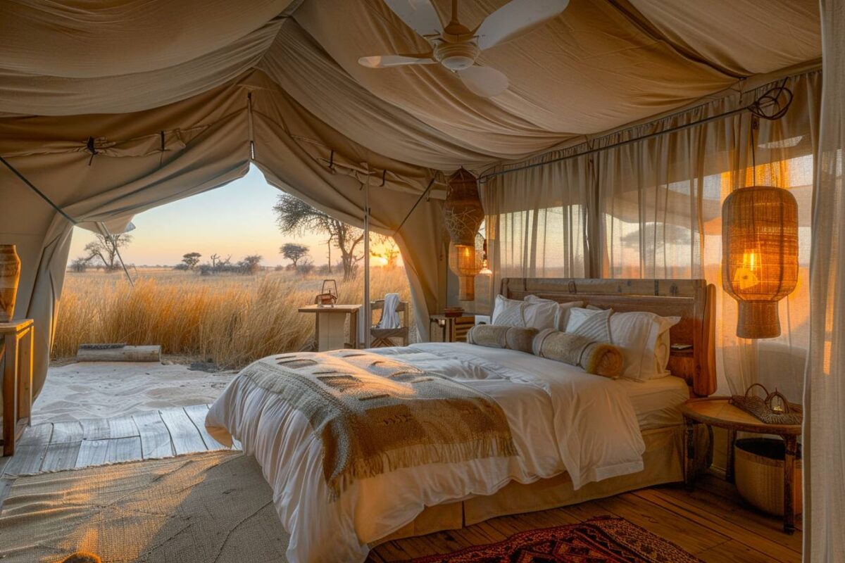 Dormez dans une tente de safari de luxe au Jack's Camp au Botswana