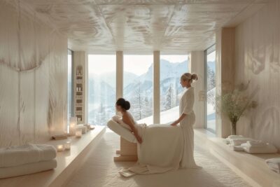 Explorez le bien-être au Tschuggen Bergoase Spa en Suisse, une oasis moderne au cœur des montagnes.