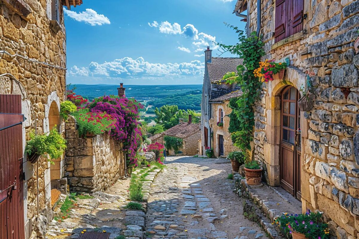 Explorez les charmes de Loubressac dans le Lot, un village médiéval avec vue sur la vallée de la Dordogne