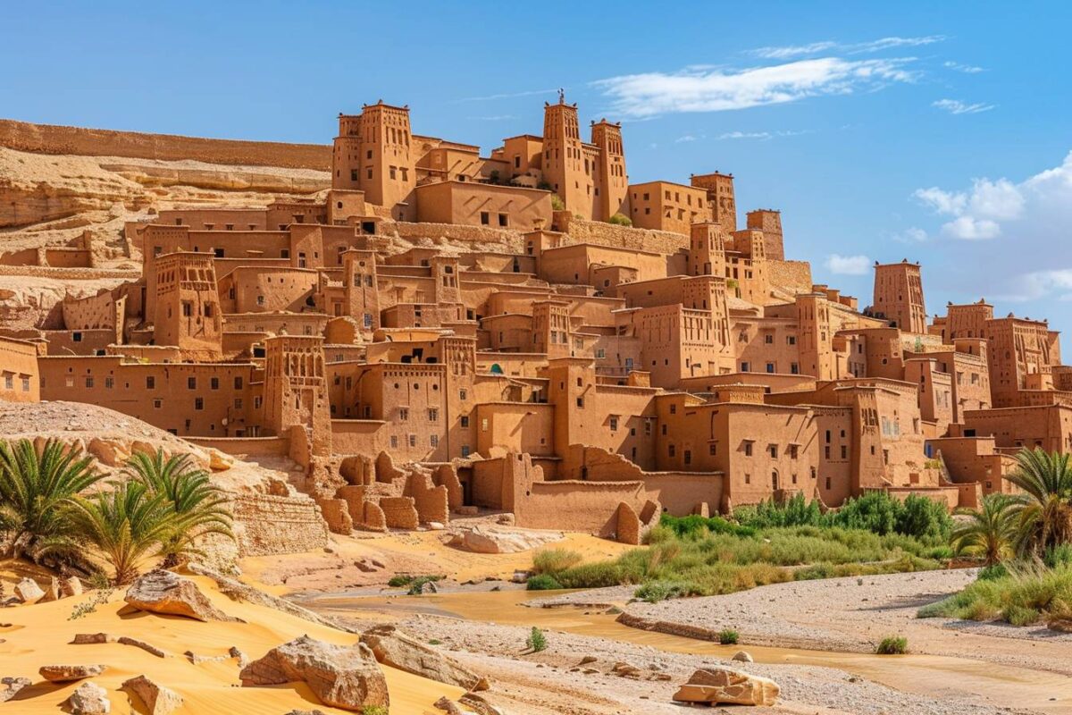 Le pittoresque village de Aït Ben Haddou au Maroc, un ksar fortifié