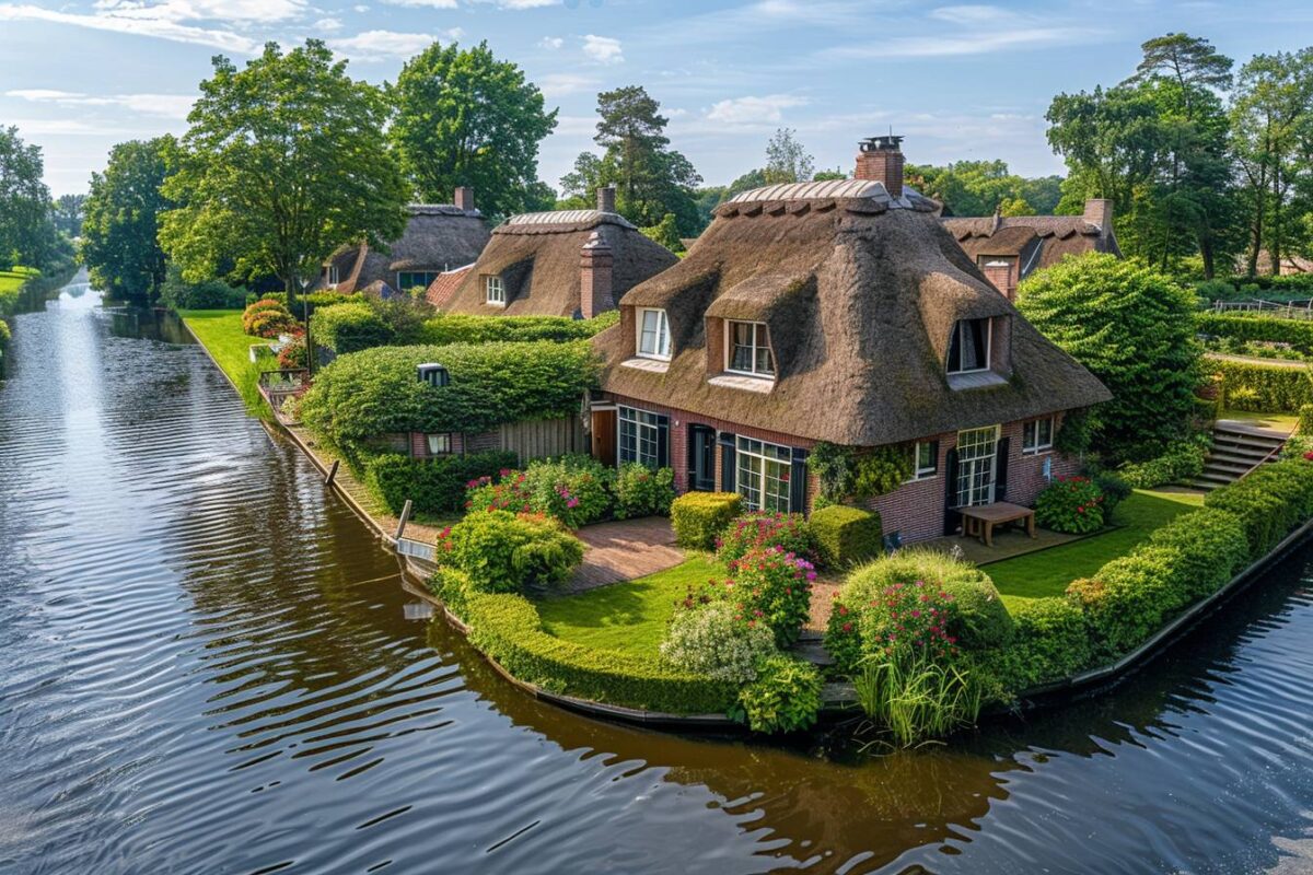 Le pittoresque village de Giethoorn aux Pays-Bas, un village sans routes