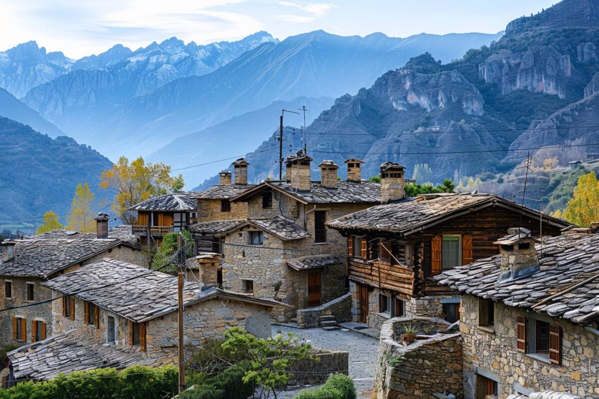 Le pittoresque village de Mestia en Géorgie, une ville de montagne dans la région de Svaneti