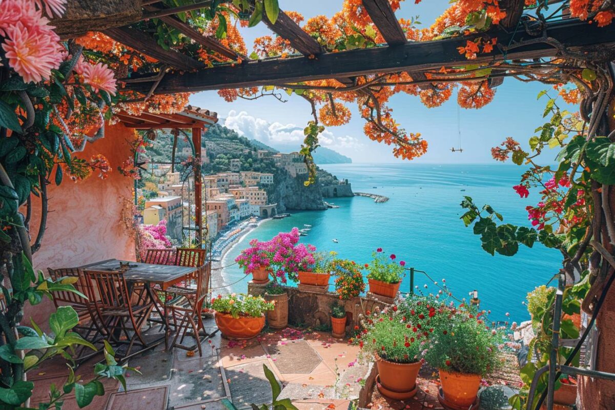 Le pittoresque village de Positano en Italie, un village en terrasses