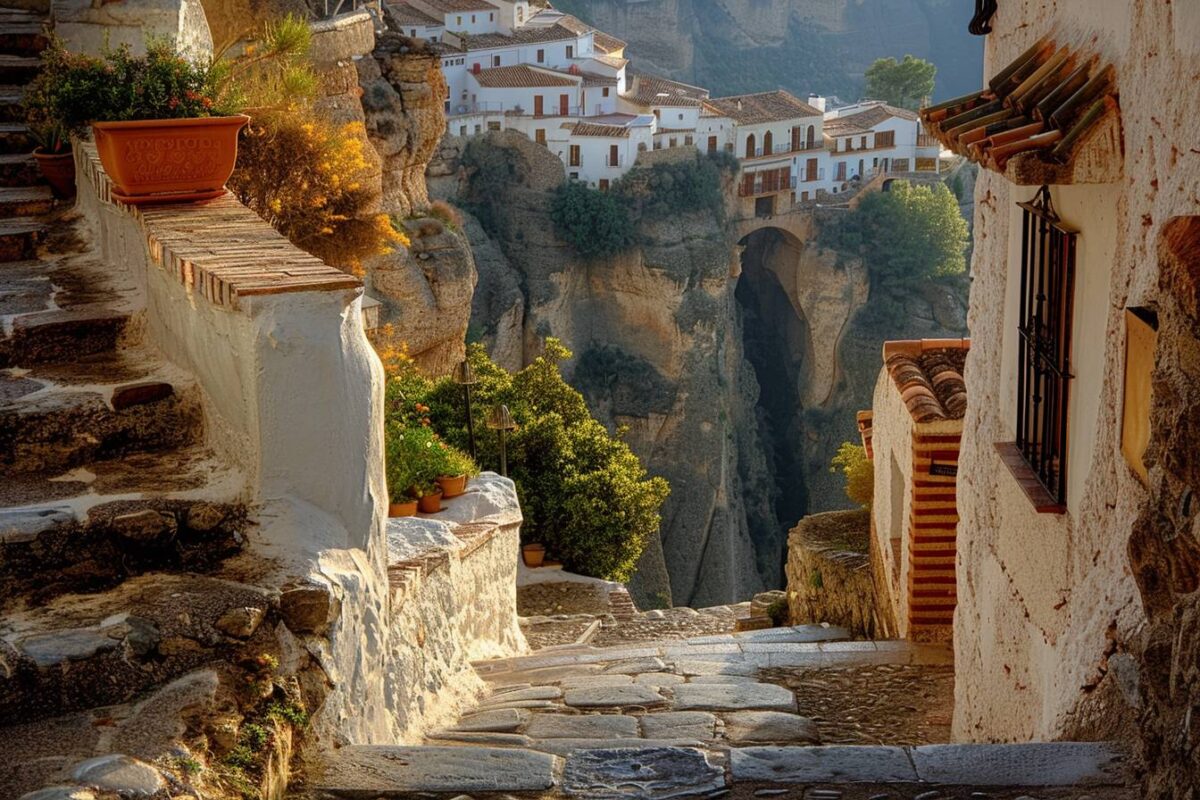 Le pittoresque village de Ronda en Espagne, perché sur un canyon