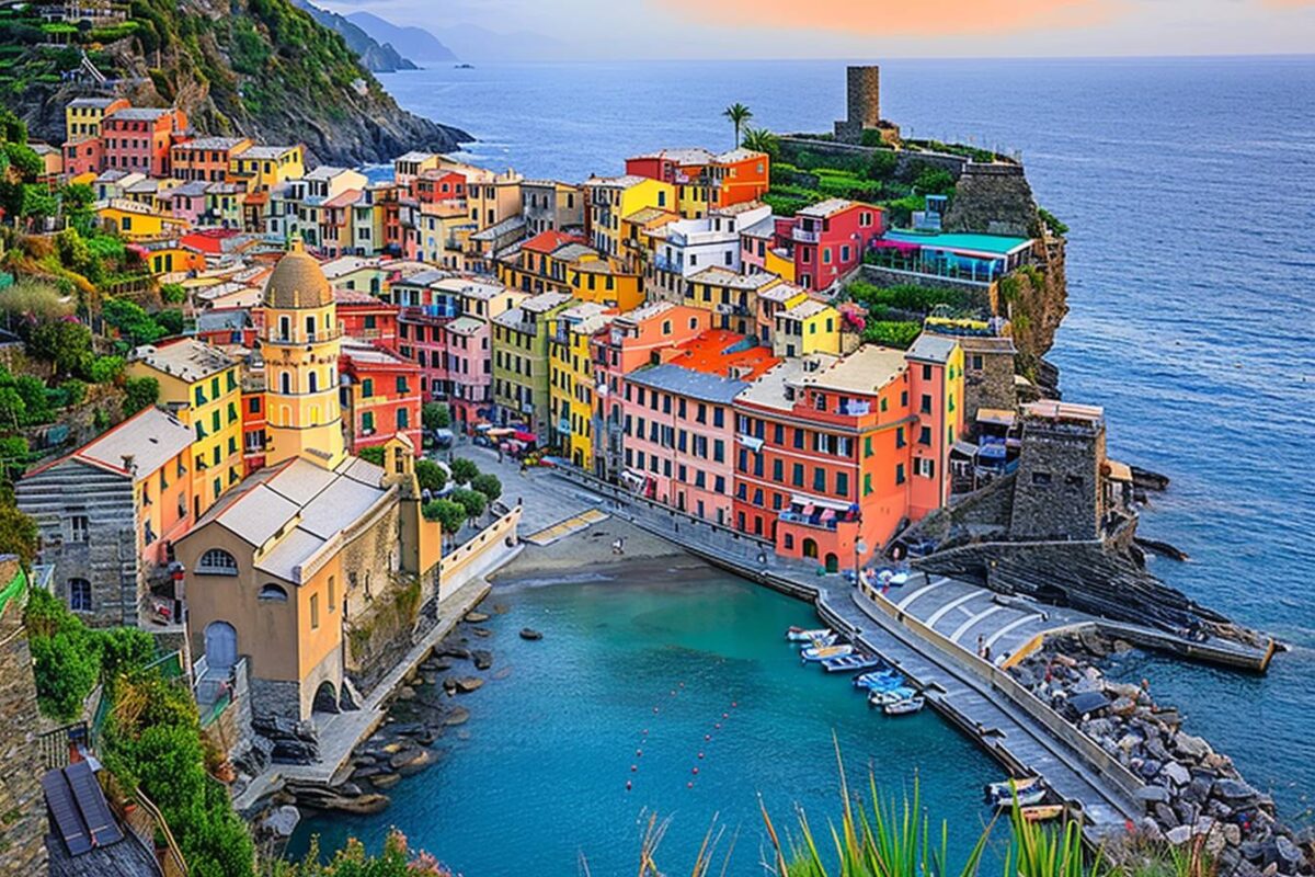 Le pittoresque village de Vernazza en Italie, un des villages des Cinque Terre