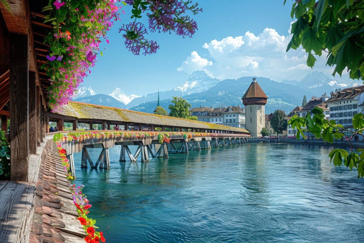 Les 2 trésors de Lucerne en Suisse, avec son pont de la Chapelle