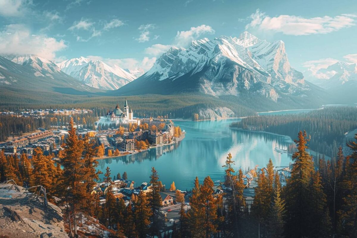 Les charmes de Banff au Canada, entourée de montagnes majestueuses