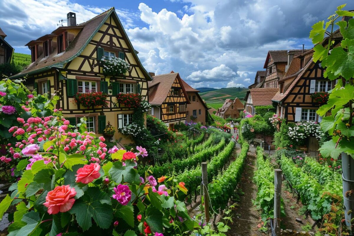 Les charmes de Eguisheim en France, un village viticole en Alsace