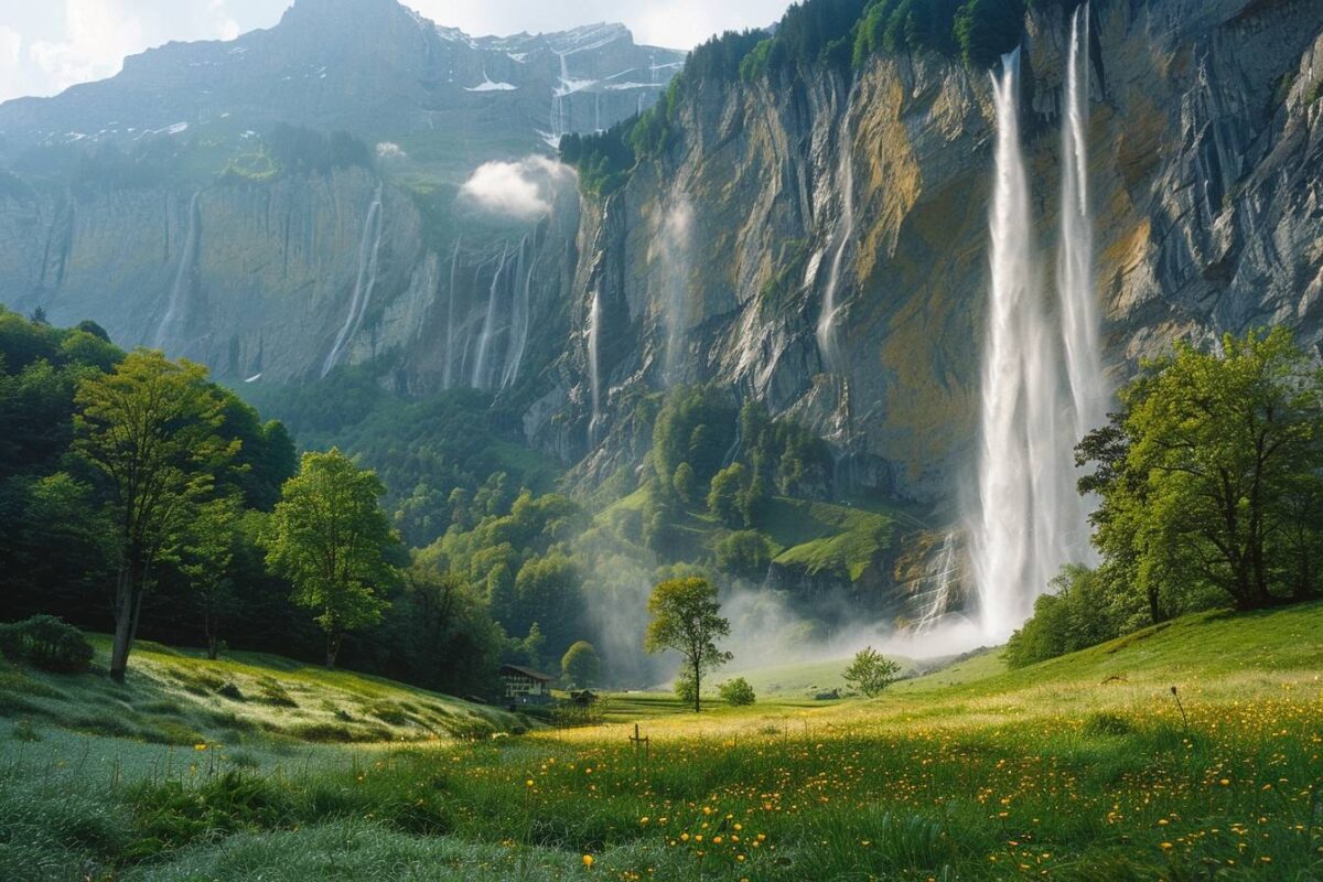 Les charmes de Lauterbrunnen en Suisse, une vallée aux 72 cascades