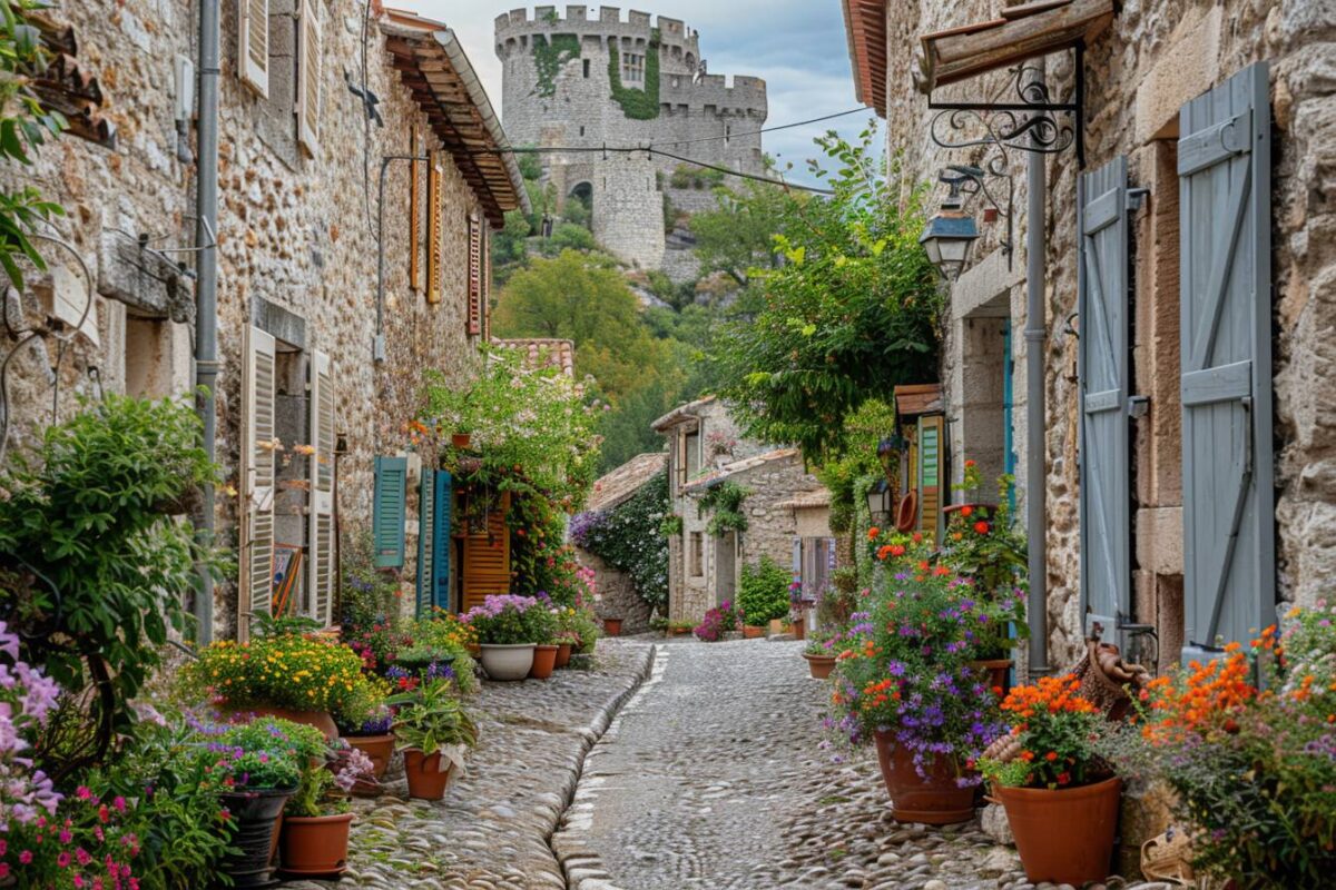 Les charmes de Montclus dans le Gard, un village médiéval au bord de la Cèze