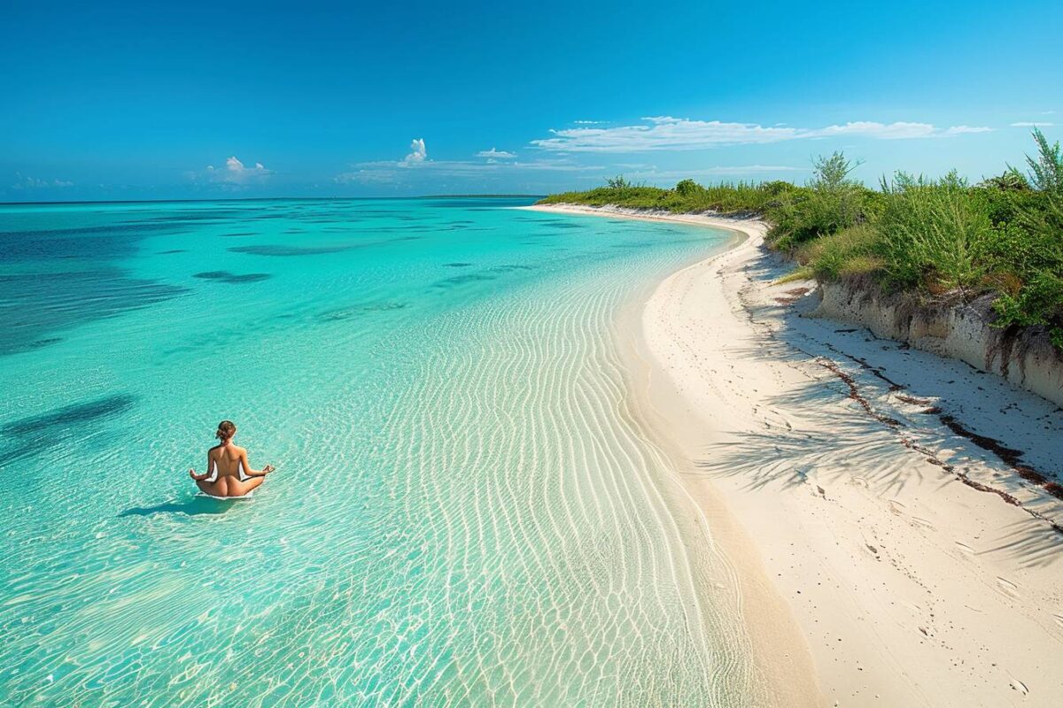 Méditez au Como Parrot Cay, Turks et Caicos, un paradis insulaire avec des programmes de bien-être personnalisés.