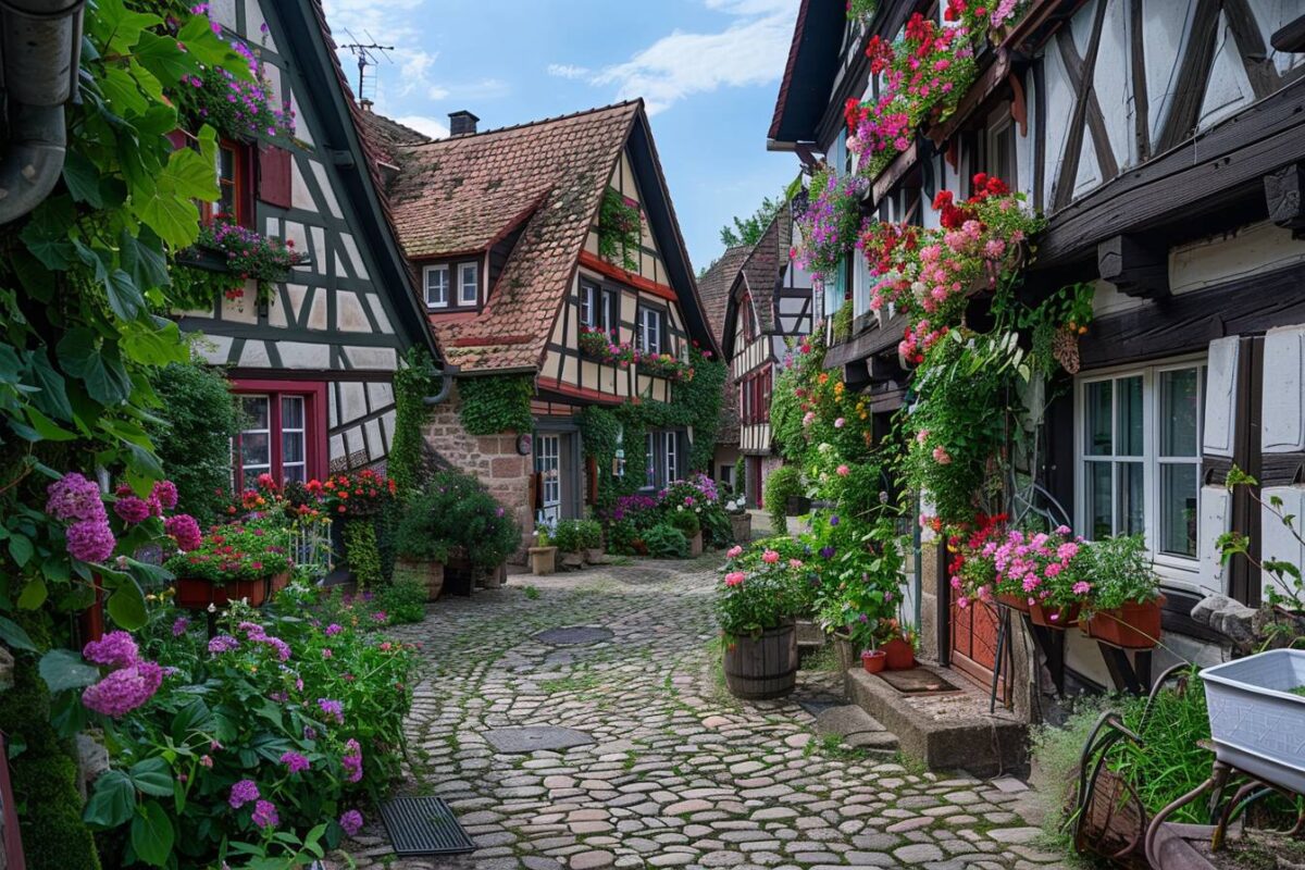 Plongez dans le charme rustique de Hunspach dans le Bas-Rhin, où la qualité de vie est incomparable