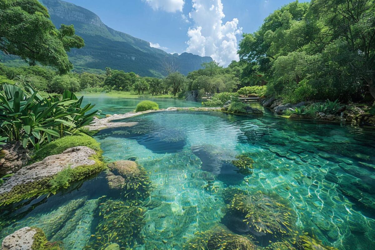 Profitez des sources thermales au Lithia Springs Resort en Oregon, USA, et savourez la pureté des eaux riches en minéraux.