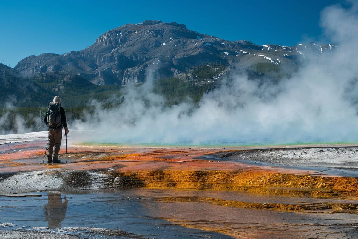 Randonnez parmi les geysers du Parc National de Yellowstone aux États-Unis