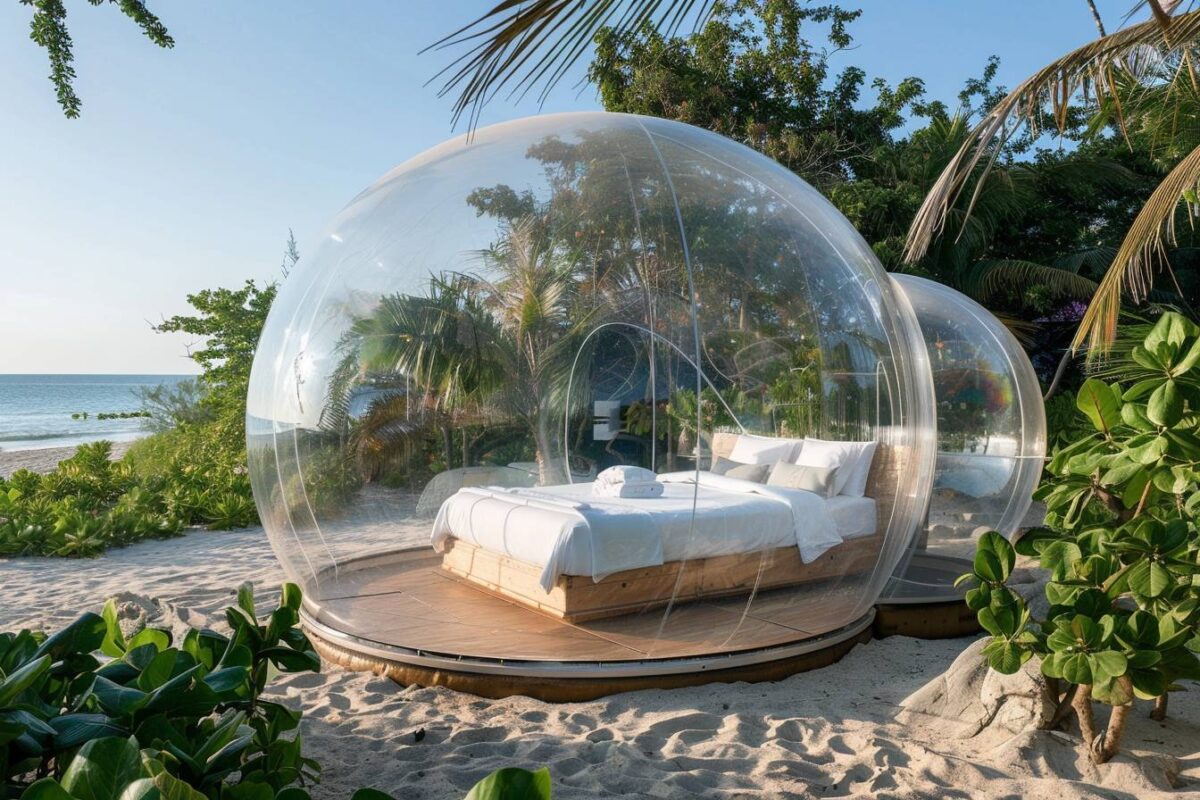 Relaxez-vous dans une bulle transparente au Campera Hotel Burbuja au Mexique