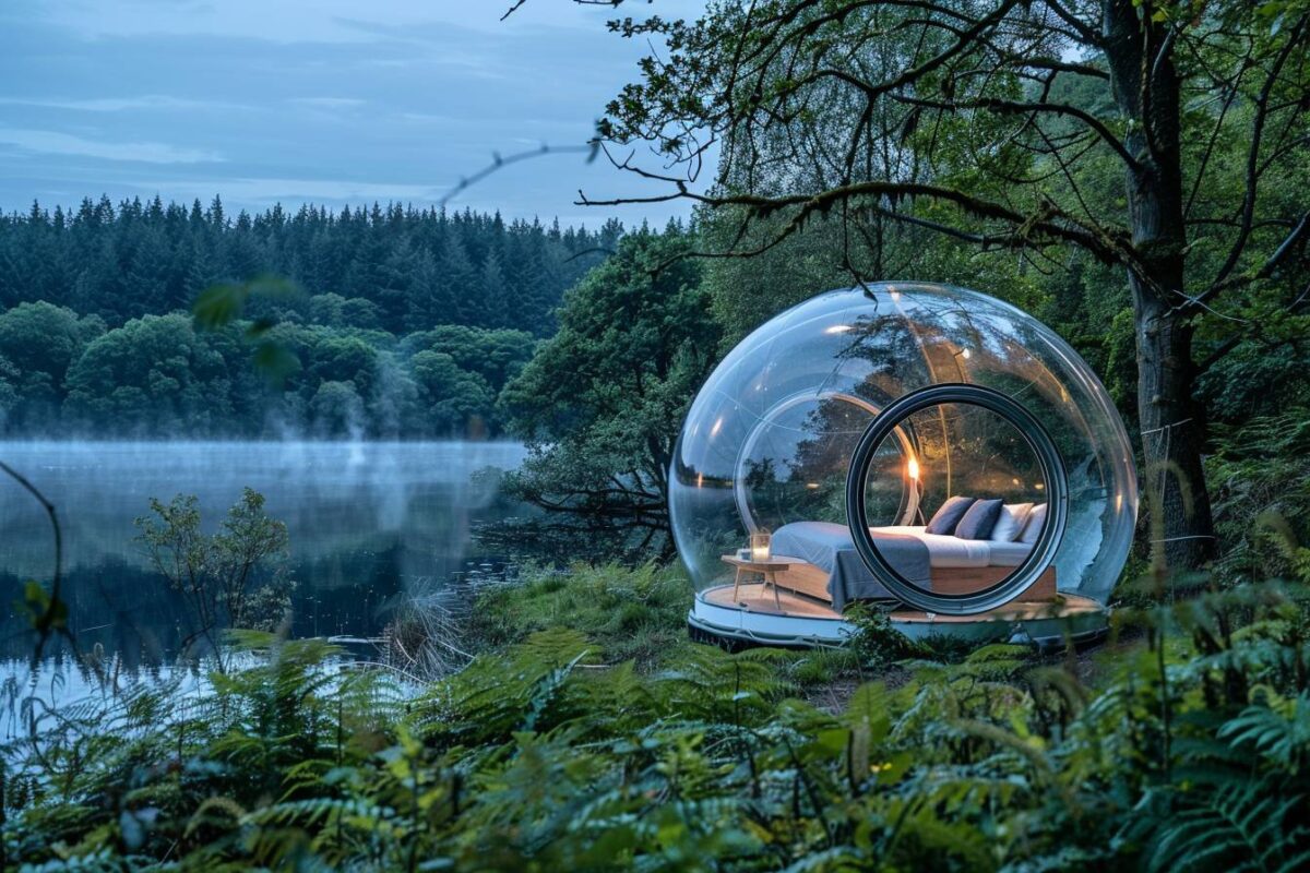 Séjournez dans une bulle transparente au Bubble Domes Finn Lough en Irlande du Nord