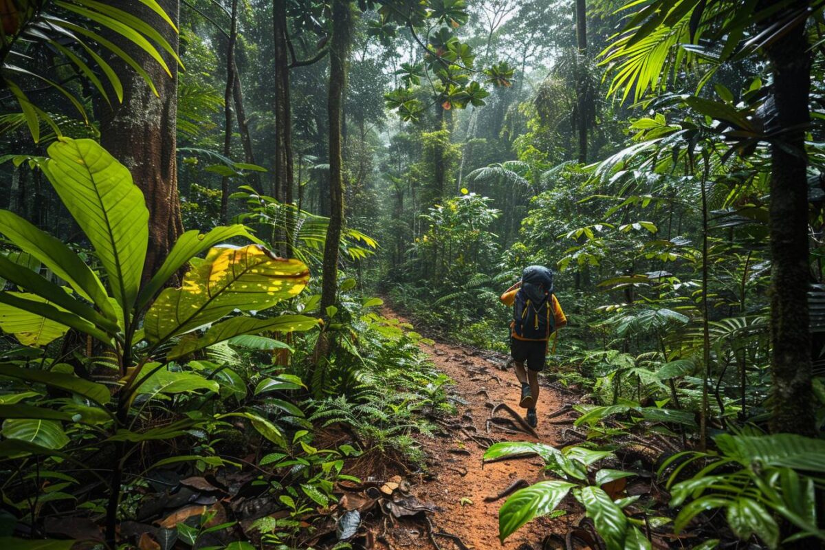 Trek dans les forêts pluviales du Parc National de Bako en Malaisie