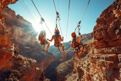 Embarquez pour une aventure inoubliable : survolez le canyon de Bozouls en tyrolienne en Occitanie