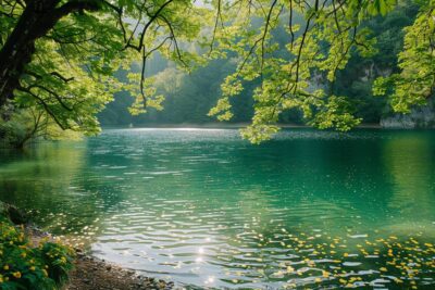 explorez ce lac émeraude près de Lyon, un havre de paix chaud et accueillant pour une escapade parfaite